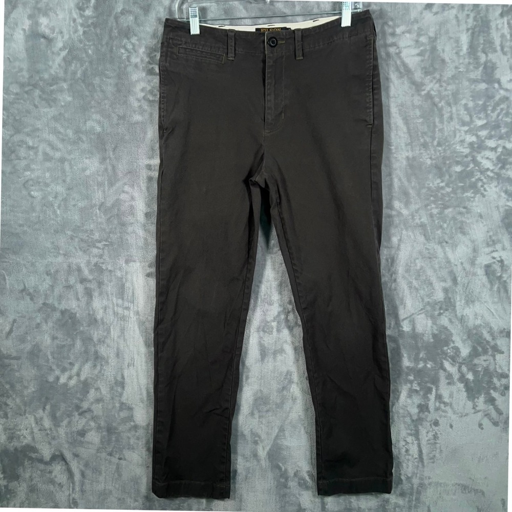Filson Draftsman Canvas Pants‎ Mens 30x30 Charcoal Gray Work Chinos Straight